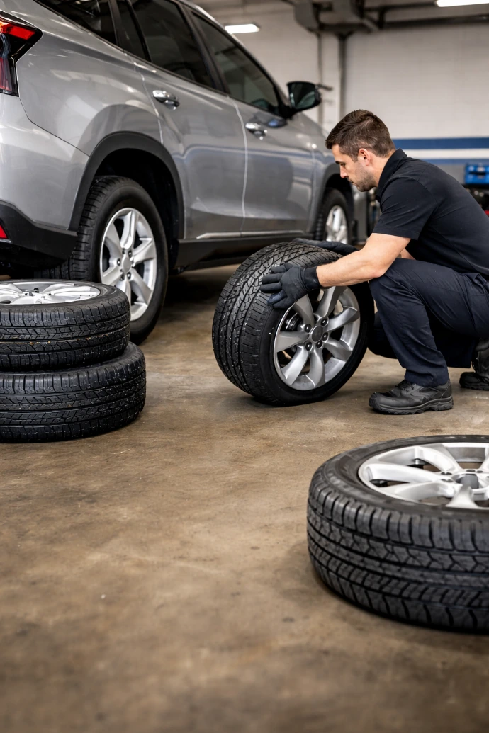 Seasonal tire swap in Calgary installation partner garage